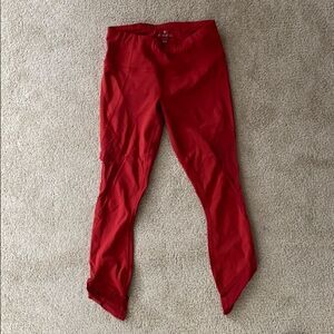 Athleta XXS red running tight with mesh crop